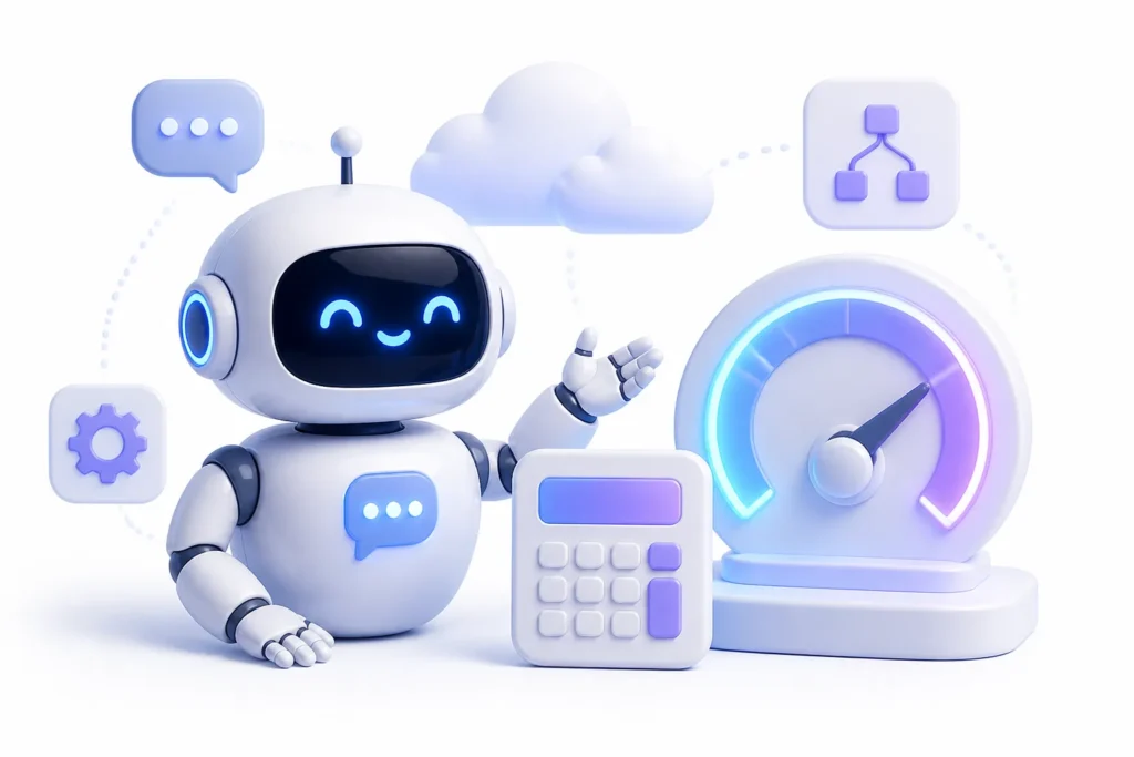How much does it cost to build and run a no-code AI chatbot, and what limits apply to free plans?