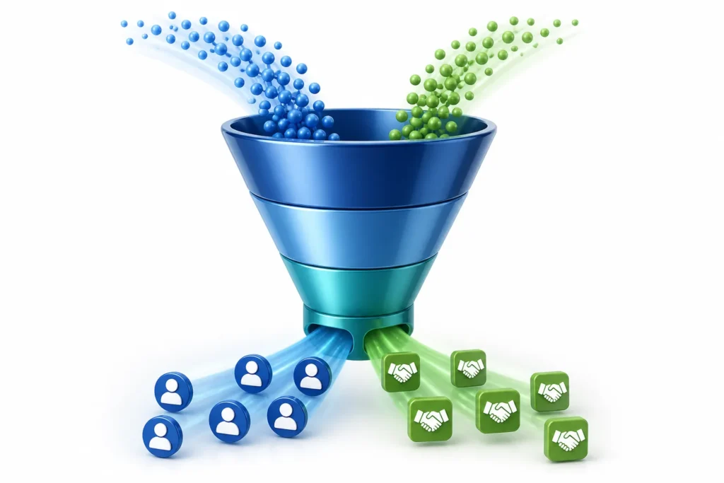 What conversion metric and baseline should businesses use to verify that a lead-generation bot doubled conversions?