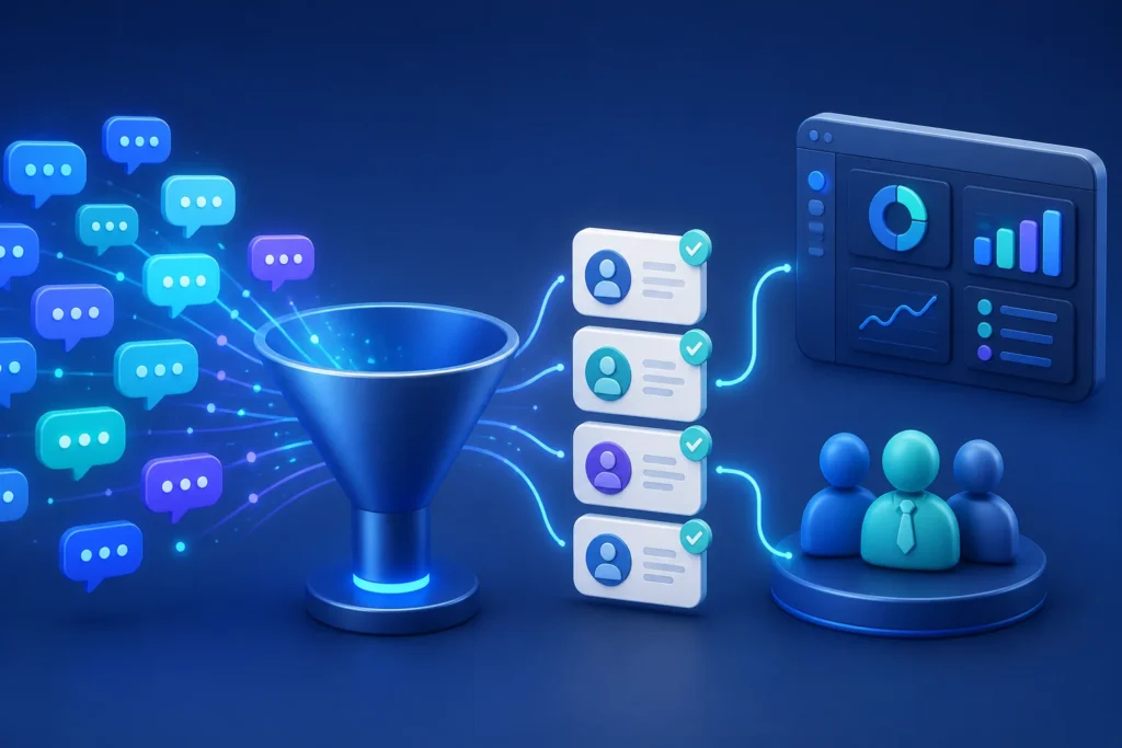 What is a lead-generation bot, and how does it capture and qualify prospects?