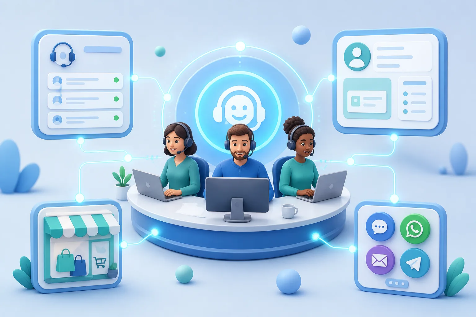 Which platforms connect with common small-team help desks, CRMs, ecommerce tools, and messaging channels?