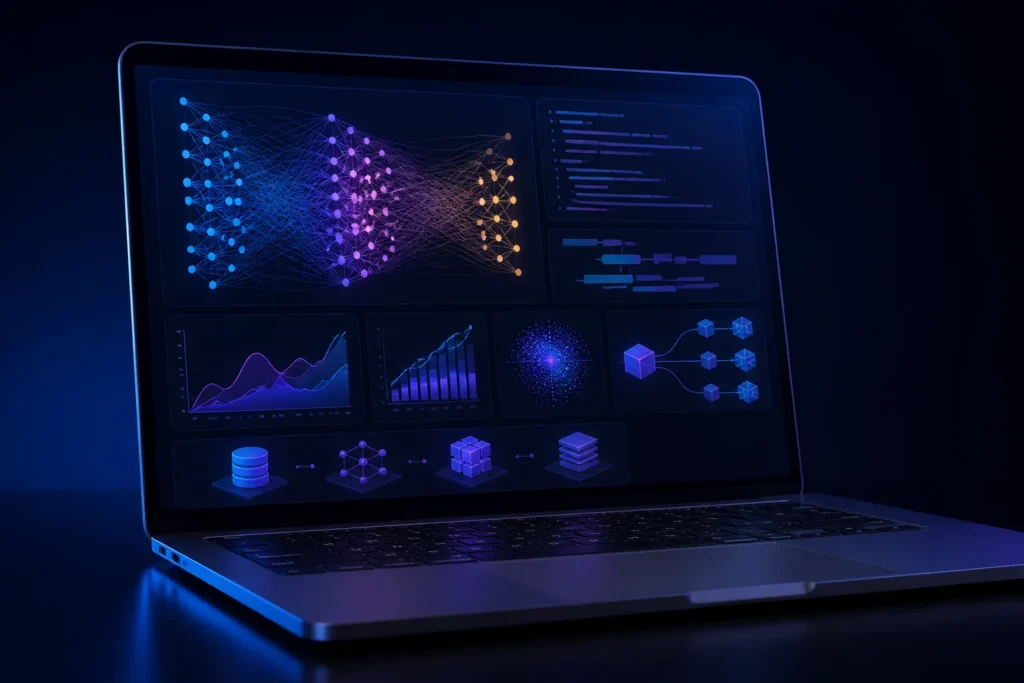 Which technical skills, project experience, and portfolio evidence should you check when evaluating an AI developer?